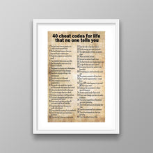Load image into Gallery viewer, 40 Cheat Codes For Life