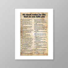 Load image into Gallery viewer, 40 Cheat Codes For Life