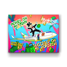 Load image into Gallery viewer, Pop Art Money Canvas Print, Mindset Inspirational Wall Art Luxury Home Office Decor, Entrepreneur Lifestyle Motivation Sign, Wealth Poster
