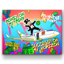 Load image into Gallery viewer, Pop Art Money Canvas Print, Mindset Inspirational Wall Art Luxury Home Office Decor, Entrepreneur Lifestyle Motivation Sign, Wealth Poster