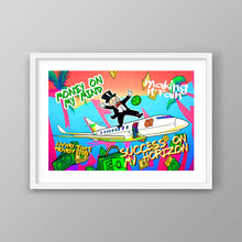 Load image into Gallery viewer, Pop Art Money Canvas Print, Mindset Inspirational Wall Art Luxury Home Office Decor, Entrepreneur Lifestyle Motivation Sign, Wealth Poster