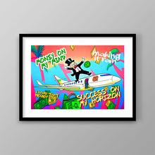 Load image into Gallery viewer, Pop Art Money Canvas Print, Mindset Inspirational Wall Art Luxury Home Office Decor, Entrepreneur Lifestyle Motivation Sign, Wealth Poster