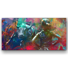 Load image into Gallery viewer, Charging Bull with Fearless Girl