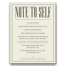 Load image into Gallery viewer, Note To Self