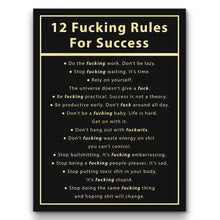Load image into Gallery viewer, 12 Fucking Rules For Success