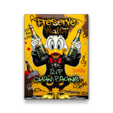 Load image into Gallery viewer, Champagne Party Wall Art, Funny Mr.Boss Luxury Decor for Millionaires, Elegant Office Home Decor, Unique Entrepreneur Gift, Rich Lifestyle