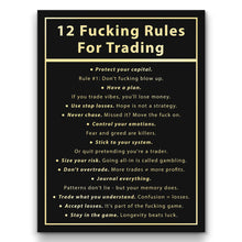 Load image into Gallery viewer, 12 Fucking Rules For Trading