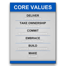 Load image into Gallery viewer, Company Core Values