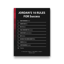 Load image into Gallery viewer, Jordan&#39;s 10 Rules For Success
