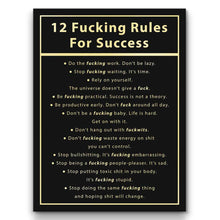 Load image into Gallery viewer, 12 Fucking Rules For Success