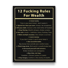 Load image into Gallery viewer, 12 Fucking Rules For Wealth
