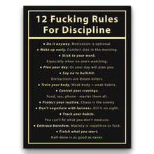 Load image into Gallery viewer, 12 Fucking Rules For Discipline