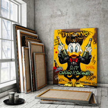 Load image into Gallery viewer, Champagne Party Wall Art, Funny Mr.Boss Luxury Decor for Millionaires, Elegant Office Home Decor, Unique Entrepreneur Gift, Rich Lifestyle