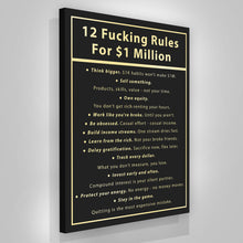 Load image into Gallery viewer, 12 Fucking Rules For $1 Million