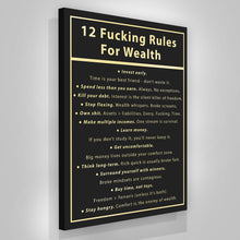 Load image into Gallery viewer, 12 Fucking Rules For Wealth