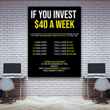 Load image into Gallery viewer, If You Invest $40 A Week