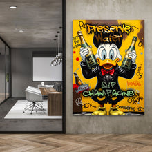 Load image into Gallery viewer, Champagne Party Wall Art, Funny Mr.Boss Luxury Decor for Millionaires, Elegant Office Home Decor, Unique Entrepreneur Gift, Rich Lifestyle