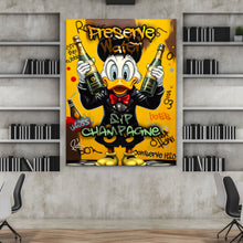 Load image into Gallery viewer, Champagne Party Wall Art, Funny Mr.Boss Luxury Decor for Millionaires, Elegant Office Home Decor, Unique Entrepreneur Gift, Rich Lifestyle