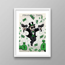 Load image into Gallery viewer, Money Robber Wall Art Motivational Canvas Print, Financial Wealth Decor, Investment Inspiration, Entrepreneur Money Investing Mindset Poster