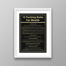 Load image into Gallery viewer, 12 Fucking Rules For Wealth