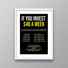 Load image into Gallery viewer, If You Invest $40 A Week