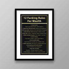 Load image into Gallery viewer, 12 Fucking Rules For Wealth