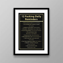 Load image into Gallery viewer, 12 Fucking Daily Reminders
