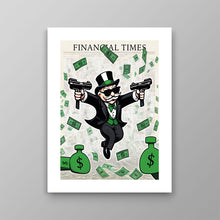 Load image into Gallery viewer, Money Robber Wall Art Motivational Canvas Print, Financial Wealth Decor, Investment Inspiration, Entrepreneur Money Investing Mindset Poster