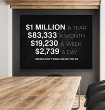 Load image into Gallery viewer, 1 Million Dollars A Year - Success Hunters Prints