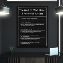 Load image into Gallery viewer, The Wolf Of Wall Street Rules For Success - Success Hunters Prints