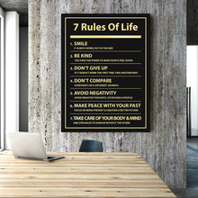 Load image into Gallery viewer, 7 Rules Of Life - Success Hunters Prints