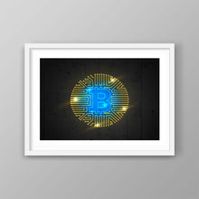 Load image into Gallery viewer, Neon Bitcoin - Success Hunters Prints
