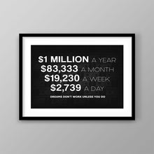 Load image into Gallery viewer, 1 Million Dollars A Year - Success Hunters Prints