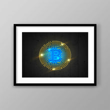 Load image into Gallery viewer, Neon Bitcoin - Success Hunters Prints