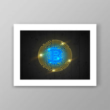 Load image into Gallery viewer, Neon Bitcoin - Success Hunters Prints