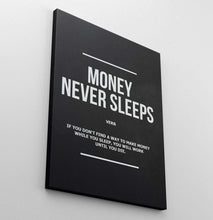 Load image into Gallery viewer, Money Never Sleeps Verb - Success Hunters Prints