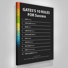 Load image into Gallery viewer, Gates's 10 Rules For Success - Success Hunters Prints