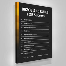 Load image into Gallery viewer, Bezos&#39;s 10 Rules For Success - Success Hunters Prints
