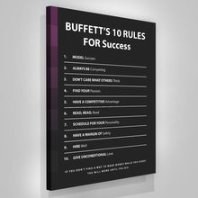 Load image into Gallery viewer, Buffett's 10 Rules For Success - Success Hunters Prints