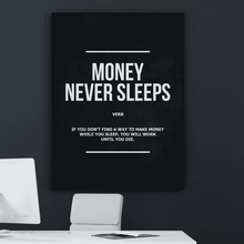 Load image into Gallery viewer, Money Never Sleeps Verb - Success Hunters Prints