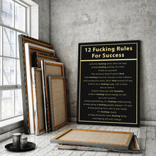 Load image into Gallery viewer, 12 Fucking Rules For Success - Success Hunters Prints