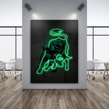 Load image into Gallery viewer, Neon Wall Street Charging Bull - Success Hunters Prints
