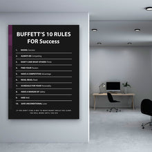 Load image into Gallery viewer, Buffett's 10 Rules For Success - Success Hunters Prints
