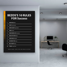 Load image into Gallery viewer, Bezos's 10 Rules For Success - Success Hunters Prints