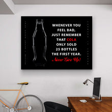 Load image into Gallery viewer, Coco-Cola Never Give Up - Success Hunters Prints