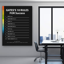 Load image into Gallery viewer, Gates's 10 Rules For Success - Success Hunters Prints