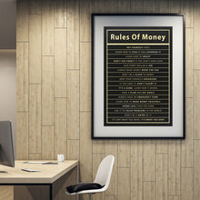 Load image into Gallery viewer, Rules Of Money - Success Hunters Prints