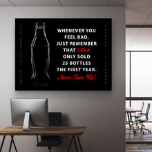 Load image into Gallery viewer, Coco-Cola Never Give Up - Success Hunters Prints