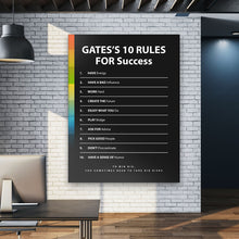 Load image into Gallery viewer, Gates's 10 Rules For Success - Success Hunters Prints