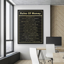 Load image into Gallery viewer, Rules Of Money - Success Hunters Prints